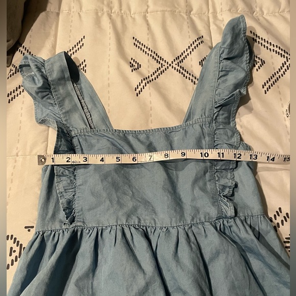 NWT Wallflower chambray peplum top with flutter‎ sleeves size M - Picture 2 of 6